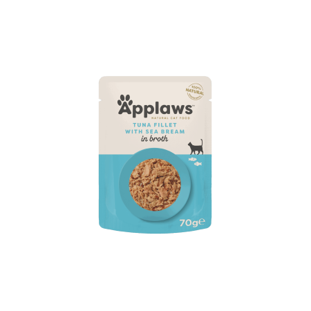 Applaws Natural Wet Cat Food Tuna Fillet with Sea Bream in Broth