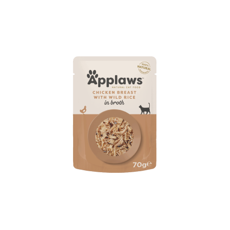 Applaws  Natural Wet Cat Food /  Chicken Breast with Wild Rice in Broth