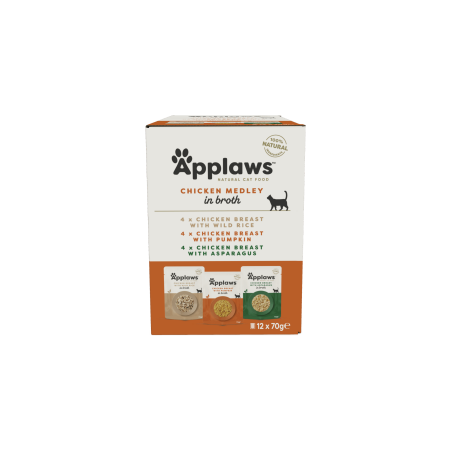APPLAWS CHICKEN SELECTION IN BROTH 12X70G