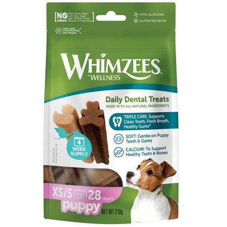 Whimzees Puppy Value Bags  XS/S (28pcs/210g)