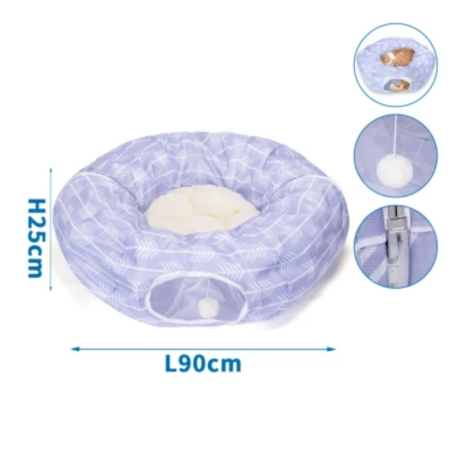 OXFORD CLOTH ROUND CAT TUNNEL D25*L90cm