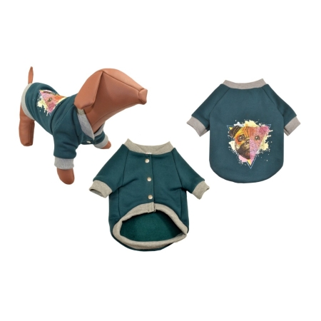 WOOFMODA JACKET PETROL/GREY