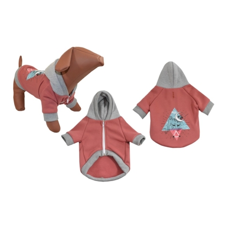 WOOFMODA JACKET PEACH/GREY