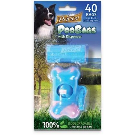 PRINCE S. POOBAGS 40 Bags with Dispenser