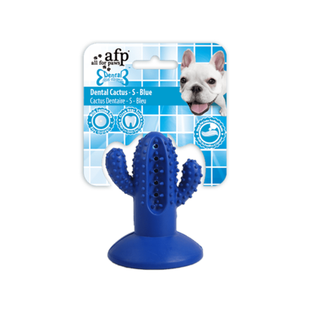 Dental Cactus Rubber Dog Chew Toy Blue