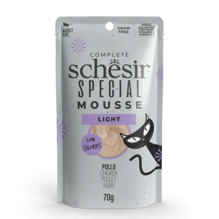 SCHESIR SPECIAL LIGHT CHICKEN IN MOUSSE 70G IN POUCH