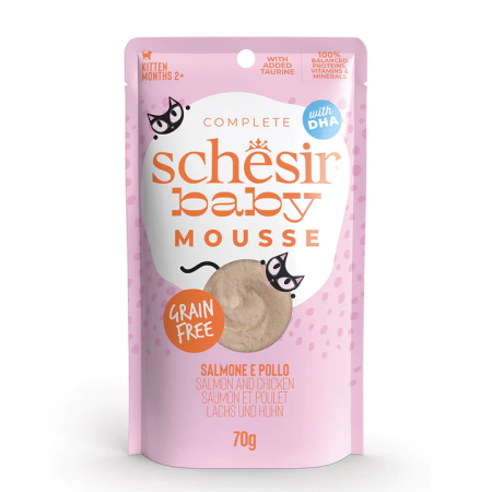SCHESIR SALMON AND CHICKEN IN MOUSSE 70G IN POUCH