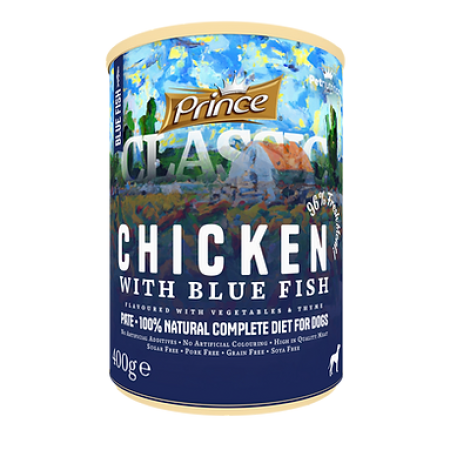 Prince Premium Classic Dog wet food  Blue Fish with Chicken & Vegetables