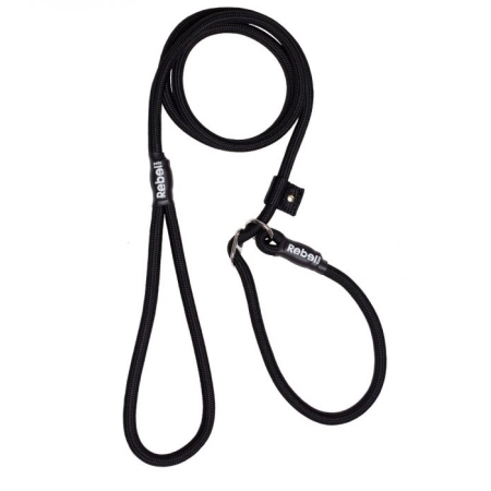 REBEL PETZ - BLACK TRAINING LEASH SMALL