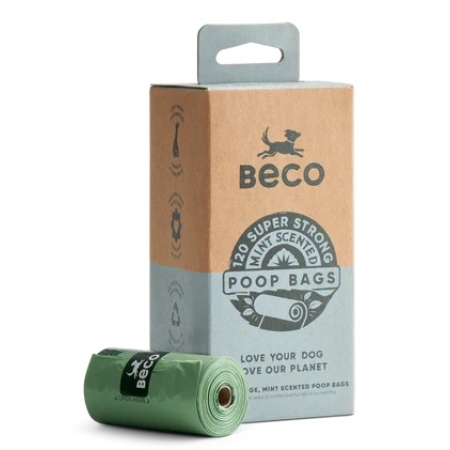 BECO PETS - LARGE MINT SCENTED POOP BAGS 120