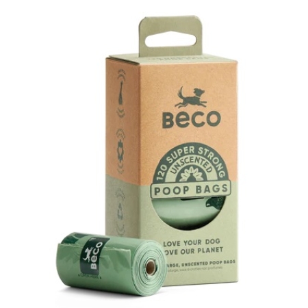 BECO PETS - LARGE UNSCENTED POOP BAGS 120