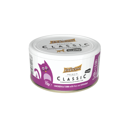 Princess Classic – Chicken & Tuna with Rice & White Bait in jelly