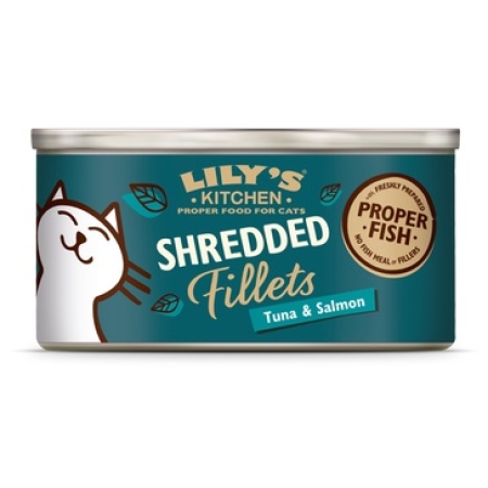LILY'S KITCHEN - SHREDDED FILLETS TUNA & SALMON 70GR