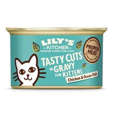 LILY'S KITCHEN - TASTY CUTS CHICKEN & FISH KITTEN 85GR