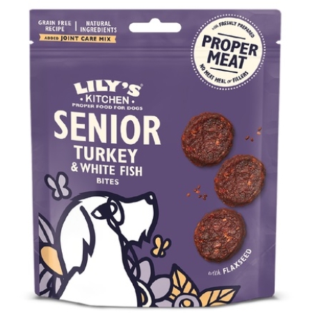 LILY'S KITCHEN - SENIOR TURKEY & WHITE FISH BITES 70GR