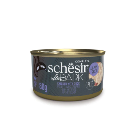 Schesir After Duck Chicken with Duck in Paté - A Gourmet Meal for Cats in 80g Can