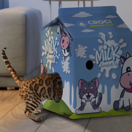 CAT HOUSE MILK 34X34X49 CM