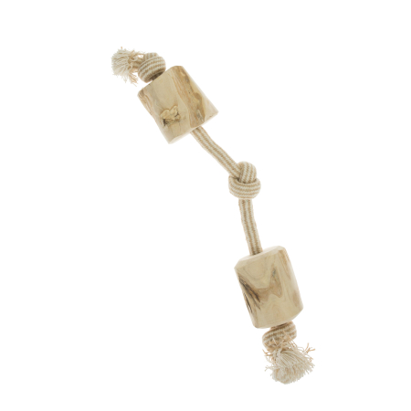 Rope with knots and coffee wood