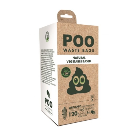 M-PETS - 120 COUNT ORGANIC UNSCENTED POO BAGS