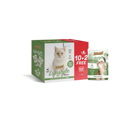 Princess Lifestyle Chunks Pouches – Lamb in Jelly 100g (12pcs | 10+2 Free)