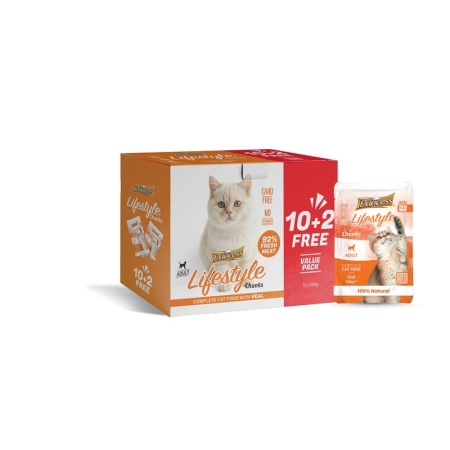 Princess Lifestyle Chunks Pouches – Veal in Jelly 100g (12pcs | 10+2 Free)