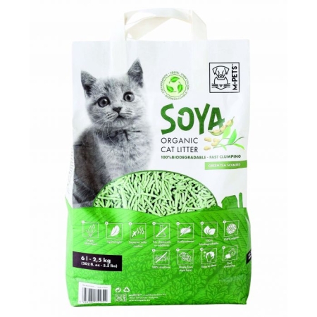 M-PETS SOYA ORGANIC GREENTEA CAT LITTER