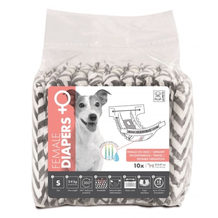 M PETS DIAPERS FEMALE SMALL 10 CS