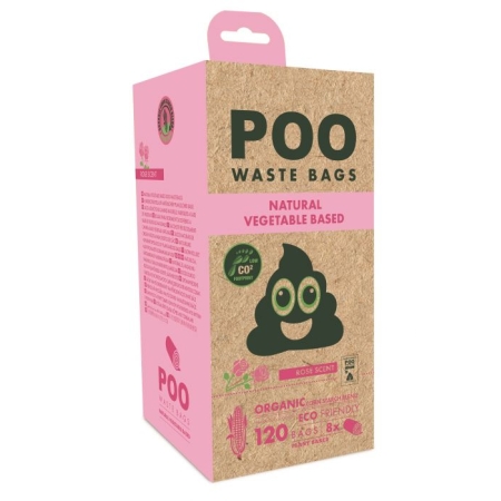 M-PETS -  120 COUNT ROSE SCENTED POO BAGS