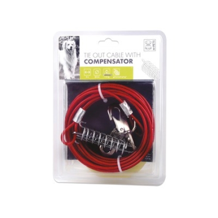 M-PETS TIE OUT CABLE WITH COMPEMSATOR 8M