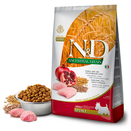 Farmina N&D Ancestral Grain – Chicken & Pomegranate Adult Mini