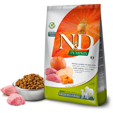 Farmina N&D Pumpkin Dog  – Wild Boar And Apple Adult Medium & Maxi