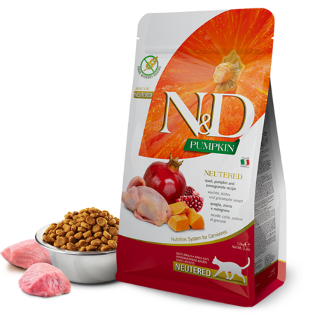 Farmina N&D Pumpkin Cat – Quail & Pomegranate Neutered