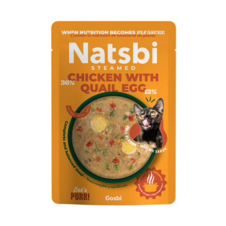 NATSBI CAT STEAMED CHICKEN WITH QUAIL EGG 80GR