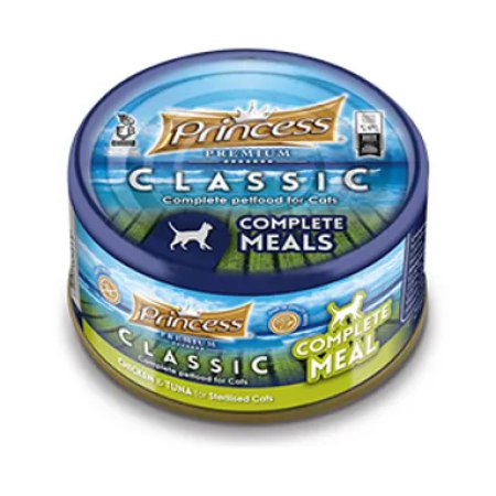Princess Premium Classic Complete Meal  Chicken Tuna for Sterilised Cats