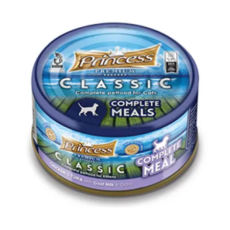 Princess Premium Classic Complete Meal Chicken and Tuna with Goat Milk in Gravy Kitten