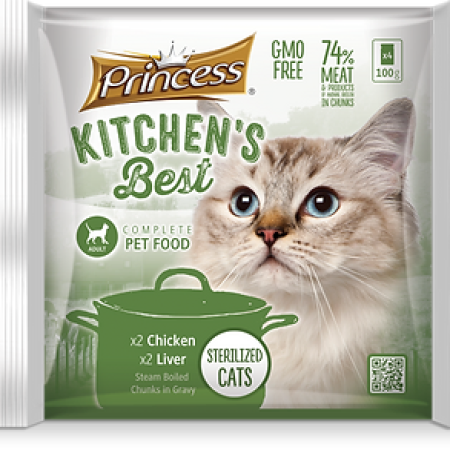 Princess Kitchen'S Best Flow Packs 2 Chicken + 2 Liver (4x100G)