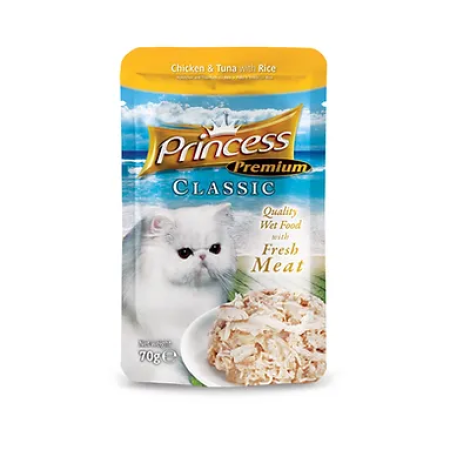 Princess Premium Classic Pouch Chicken & Tuna with Rice 70gr