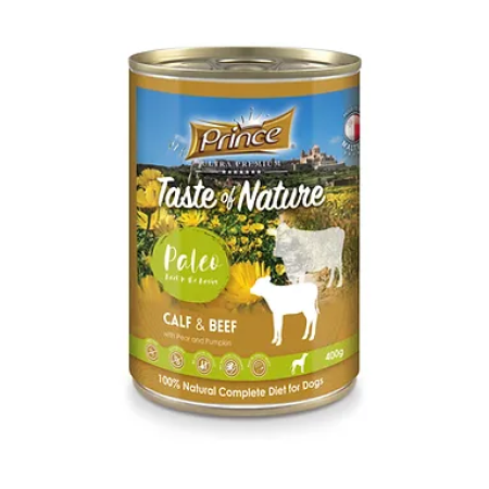 Prince Taste of Nature Paleo wet food Calf & Beef with Pear & Pumpkin