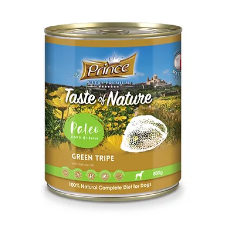 Prince Taste of Nature Paleo wet food  Green Tripe with Salmon Oil