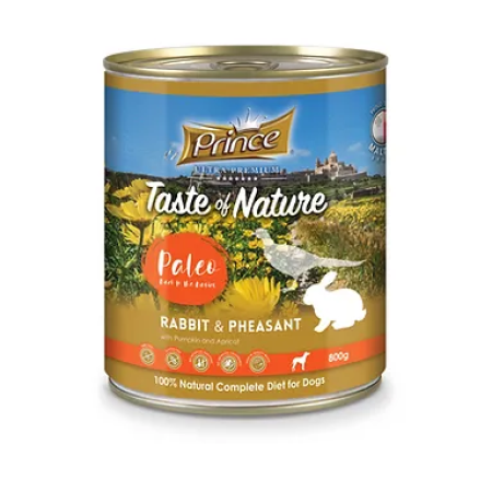 Prince Taste of Nature Paleo wet food Rabbit & Pheasant with Pumpkin & Apricot 400g