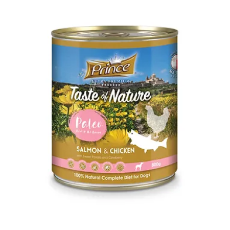 Prince Taste of Nature Paleo wet food  Salmon & Chicken with Sweet Potato and Cowberry