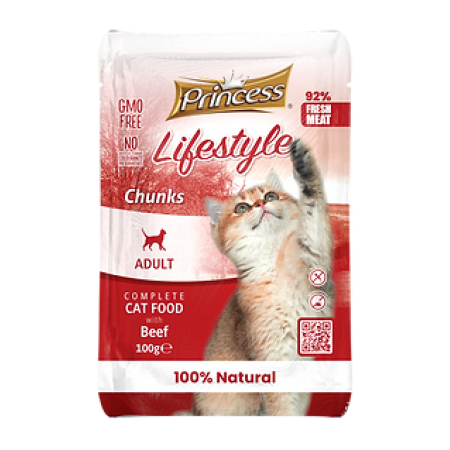 Princess Lifestyle Beef Chunks for cats