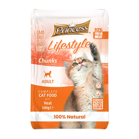 Princess Lifestyle Veal Chunks for cats