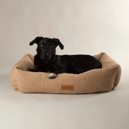 SCRUFFS - BOUCLE DESERT BROWN BOX BED L