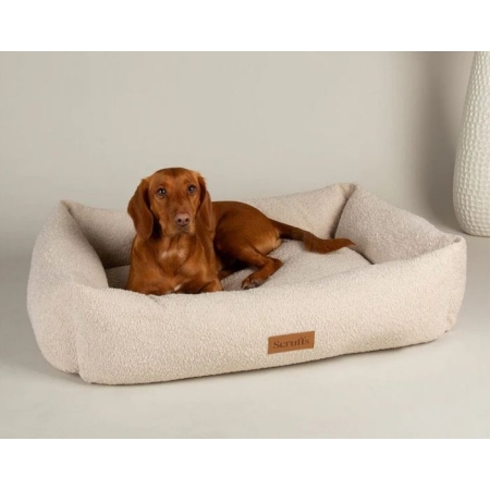 SCRUFFS - BOUCLE IVORY BOX BED XL