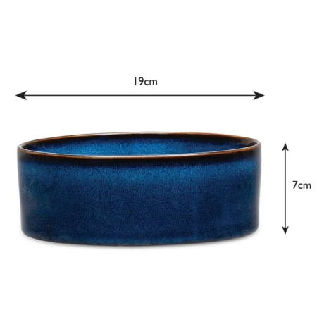 SCRUFFS - MINDNIGHT BLUE FOOD BOWL 19CM