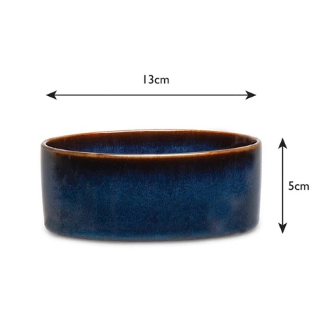 SCRUFFS - MIDNIGHT BLUE FOOD BOWL 13CM