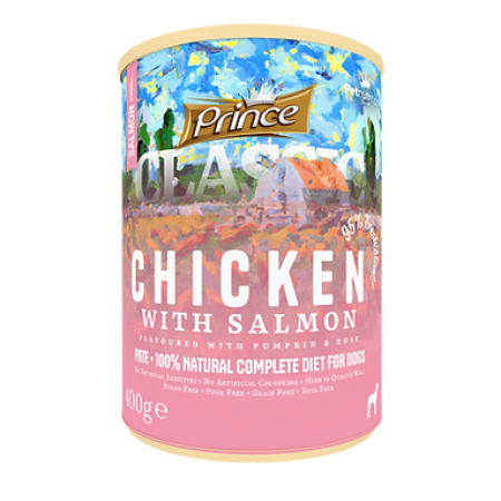 Prince Premium Classic Dog wet Salmon  with Chicken & Vegetables