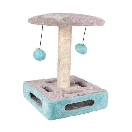 SCRATCHING TREE CYA 1 TURQUOISE/GREY 28x28x39CM