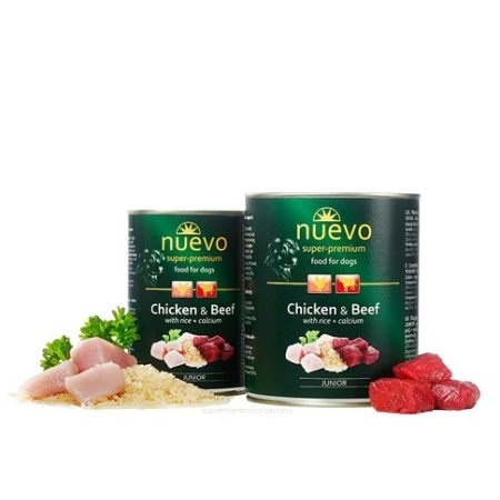Nuevo Junior Chicken & Beef With Rice And Calcium